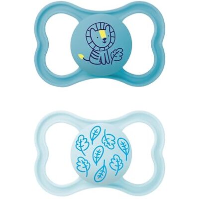 MAM S286 Supreme Silicone Pacifiers 16+ Blue (Pack of 2) MAM S286 Supreme Silicone Pacifiers 16+ Blue (Pack of 2)