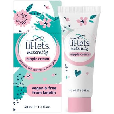 Lil-Lets Nipple Cream 40ml Helps Soothe Sore & Cracked Nipples Lanolin Free Plant Based Formula Safe for Breastfeeding 100% Natural & Hypoallergenic Lil-Lets Nipple Cream 40ml Helps Soothe Sore & Cracked Nipples Lanolin Free Plant Based Formula Safe for Breastfeeding 100% Natural & Hypoallergenic
