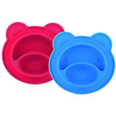 Nuby ID92958 Silicone Suction Plate Bear Nuby ID92958 Silicone Suction Plate Bear