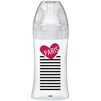 Dodie Sensation+ Anti-Colic Glass Feeding Bottle 270 ml Paris Dodie Sensation+ Anti-Colic Glass Feeding Bottle 270 ml Paris