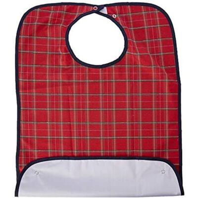 Homecraft Everyday Bib, Waterproof Adult Bib, Clothing Protector from Spills and Stains, Mealtime Bib Protector, Dinning Aid Apron, Washable, Medium, Red, (Eligible for VAT relief in the UK) Homecraft Everyday Bib, Waterproof Adult Bib, Clothing Protector from Spills and Stains, Mealtime Bib Protector, Dinning Aid Apron, Washable, Medium, Red, (Eligible for VAT relief in the UK)