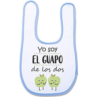 SUPERMOLON 03779 –"Yo Soy el Guapo de Los Two" Bib with Velcro, Sky Blue, Unisex SUPERMOLON 03779 –"Yo Soy el Guapo de Los Two" Bib with Velcro, Sky Blue, Unisex