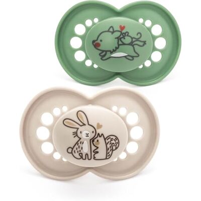 MAM Original Dummies, 18-36M, 2 Pack, Orthodontic Design, Cream MAM Original Dummies, 18-36M, 2 Pack, Orthodontic Design, Cream