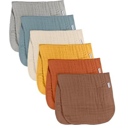 Gerber Baby Unisex Muslin Burp Cloths 6-Pack, Multi Browns, Large Size 20' x 10' Gerber Baby Unisex Muslin Burp Cloths 6-Pack, Multi Browns, Large Size 20' x 10'