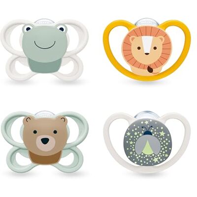 NUK Perfect Match Air Baby Dummies 0-6 Months Orthodontic Soothers that Promote Air Flow & Prevent Drool Rash 95% Baby Acceptance** Assorted 4 Count NUK Perfect Match Air Baby Dummies 0-6 Months Orthodontic Soothers that Promote Air Flow & Prevent Drool Rash 95% Baby Acceptance** Assorted 4 Count