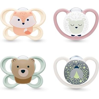 NUK Perfect Match Air Baby Dummies 0-6 Months Orthodontic Soothers that Promote Air Flow & Prevent Drool Rash 95% Baby Acceptance** Assorted 4 Count NUK Perfect Match Air Baby Dummies 0-6 Months Orthodontic Soothers that Promote Air Flow & Prevent Drool Rash 95% Baby Acceptance** Assorted 4 Count
