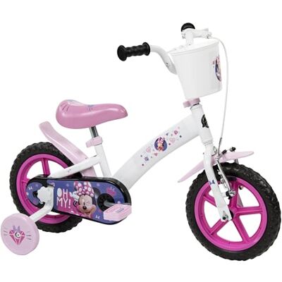 Toimsa Disney Minnie Kids Bike, Learn to Ride Bicycle, with Training Wheel Stabilisers and Accessories for children/youth age 3+ Years, Pink and White Toimsa Disney Minnie Kids Bike, Learn to Ride Bicycle, with Training Wheel Stabilisers and Accessories for children/youth age 3+ Years, Pink and White
