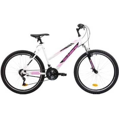 F.lli Schiano Range 26'' Bicycle, MTB Woman Bike, White-Pink F.lli Schiano Range 26'' Bicycle, MTB Woman Bike, White-Pink
