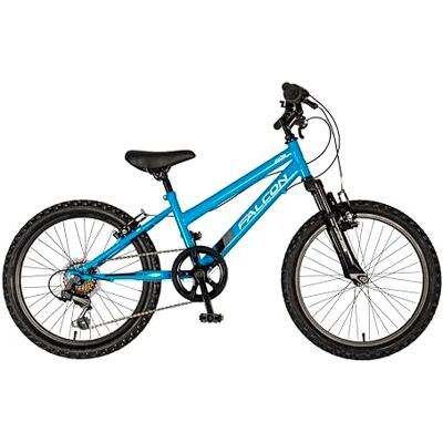 Falcon Jade 20" Kids Suspension Bike Junior MTB Style Girls Boys Sport Bicycle 6 Speed, Adjustable Height, Front Suspension Pink Ages 6+ Falcon Jade 20" Kids Suspension Bike Junior MTB Style Girls Boys Sport Bicycle 6 Speed, Adjustable Height, Front Suspension Pink Ages 6+