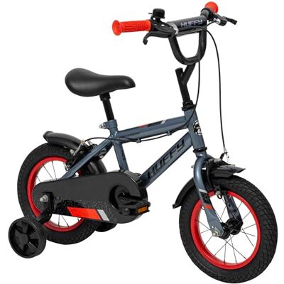 Huffy Pro Thunder 12 Inch Boys Bike with Stabilisers, Charcoal Grey – Ideal for Kids Aged 3 to 6 Years, Rider Height 98–112cm Huffy Pro Thunder 12 Inch Boys Bike with Stabilisers, Charcoal Grey – Ideal for Kids Aged 3 to 6 Years, Rider Height 98–112cm