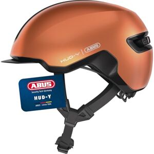 ABUS Urban Helmet HUD-Y with magnetic, rechargeable LED rear light & magnetic fastener Cool bike helmet for everyday use for men and women ABUS Urban Helmet HUD-Y with magnetic, rechargeable LED rear light & magnetic fastener Cool bike helmet for everyday use for men and women