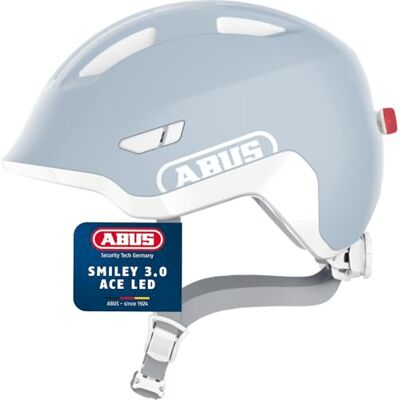 ABUS Smiley 3.0 ACE LED children's helmet bike helmet with light deep fit & space for a pigtail for girls and boys ABUS Smiley 3.0 ACE LED children's helmet bike helmet with light deep fit & space for a pigtail for girls and boys