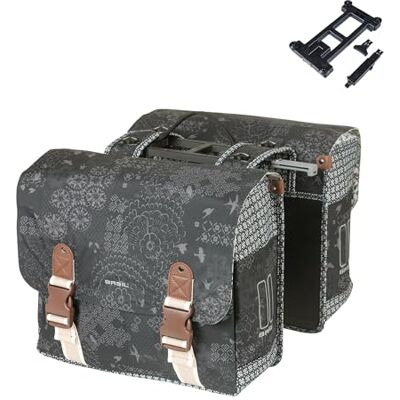 Basil Double Bike Bag MIK 35L - Charcoal - Cycling Bag Basil Double Bike Bag MIK 35L - Charcoal - Cycling Bag