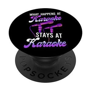 Funny Karaoke Singer HD0 Karaoke Singer What Happens At Karaoke Stays At Karaoke PopSockets Swappable PopGrip