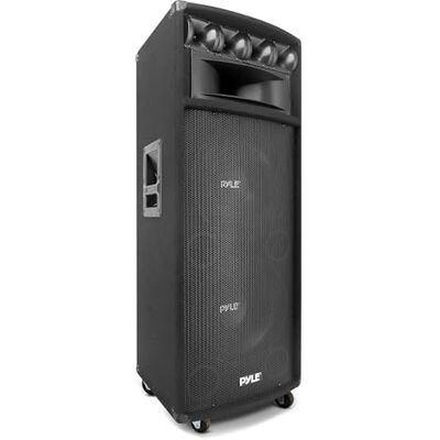 Pyle Portable Cabinet PA Speaker System 1600W Outdoor Stereo Sound,12.7 x 30.5 cm Super Horn Midrange, Karaoke Machines, DJ Equipment, Voice Amplifier and Wireless Microphone Headset Pyle Portable Cabinet PA Speaker System 1600W Outdoor Stereo Sound,12.7 x 30.5 cm Super Horn Midrange, Karaoke Machines, DJ Equipment, Voice Amplifier and Wireless Microphone Headset