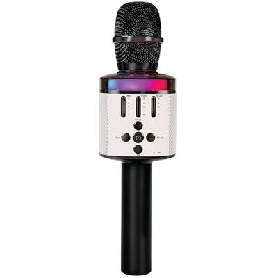 EASY KARAOKE Wireless Microphone, Handheld Bluetooth Mic, Built-in Speaker, LED Lights, Echo and Voice Changer, Karaoke Machine compatible with PC, Mac, iPhone and Android Black EASY KARAOKE Wireless Microphone, Handheld Bluetooth Mic, Built-in Speaker, LED Lights, Echo and Voice Changer, Karaoke Machine compatible with PC, Mac, iPhone and Android Black