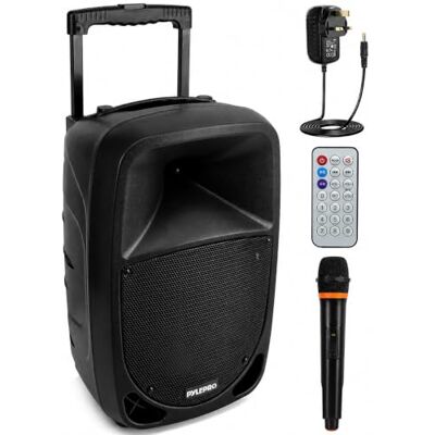 Pyle Travel PSBT105A Portable Bluetooth Speaker with Microphone - 1000W Black Pyle Travel PSBT105A Portable Bluetooth Speaker with Microphone - 1000W Black