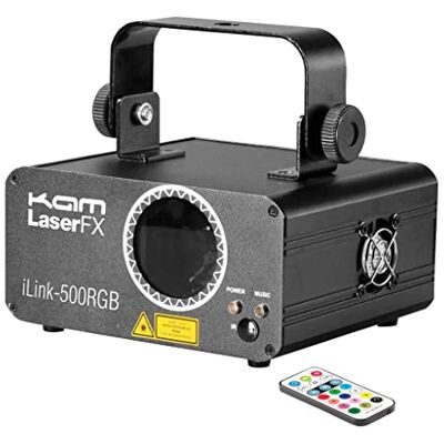 KAM iLink 500GB Multi-Colour DJ Lights Party Disco Lights, Sound Activated, Built-in Programs, 300mW Ideal for Mobile Entertainers, Bands, Night Clubs, Bars, Karaoke and House Parties KAM iLink 500GB Multi-Colour DJ Lights Party Disco Lights, Sound Activated, Built-in Programs, 300mW Ideal for Mobile Entertainers, Bands, Night Clubs, Bars, Karaoke and House Parties