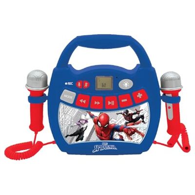 LEXIBOOK , Spider-Man, Portable karaoke digital player for kids, Microphones, Light effects, Bluetooth®, Record and voice changer functions, Blue, MP320SPZLXB LEXIBOOK , Spider-Man, Portable karaoke digital player for kids, Microphones, Light effects, Bluetooth®, Record and voice changer functions, Blue, MP320SPZLXB