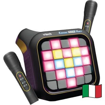 VTech Karaoke Light Party Children's Microphone for Karaoke with Speaker, 2 Wireless Microphones, Bluetooth Connection and Magic Voice, Sound Effects, 25 Keys for Pixel Art, Batteries Included, 7+ VTech Karaoke Light Party Children's Microphone for Karaoke with Speaker, 2 Wireless Microphones, Bluetooth Connection and Magic Voice, Sound Effects, 25 Keys for Pixel Art, Batteries Included, 7+