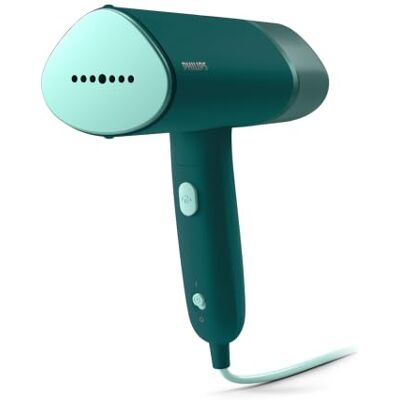 Philips Handheld Garment Steamer 3000 Series, 20 g/min, No Burns Guaranteed No burns on ironable fabrics, 1000W handheld clothes steamer, 120ml tank, storage pouch, ready in ~30'' (STH3020/70) Philips Handheld Garment Steamer 3000 Series, 20 g/min, No Burns Guaranteed No burns on ironable fabrics, 1000W handheld clothes steamer, 120ml tank, storage pouch, ready in ~30'' (STH3020/70)