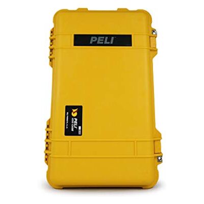 PELI 1510 Impact Resistant Carry-On Case, IP67 Watertight and Dustproof, 48L Capacity, Made in Germany, No Foam, Yellow PELI 1510 Impact Resistant Carry-On Case, IP67 Watertight and Dustproof, 48L Capacity, Made in Germany, No Foam, Yellow