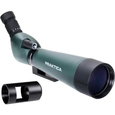 Praktica Highlander 20-60x80mm Spotting Scope Angled Fully Multi Coated Optics including Digiscoping Attachment & Desktop Tripod Praktica Highlander 20-60x80mm Spotting Scope Angled Fully Multi Coated Optics including Digiscoping Attachment & Desktop Tripod