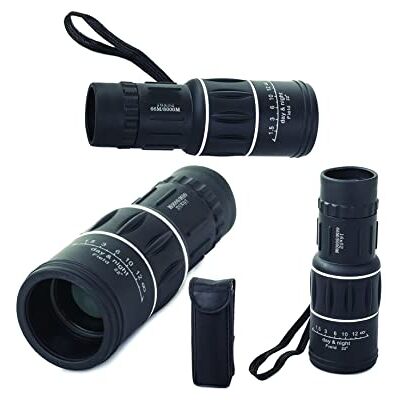 PARENCE 16 X 52 Monocular Binocular with Night Function Carrying Case & Cleaning Tool Shielded Lens Ideal for Camping, Fishing, Observation, Concert, Shooting Range PARENCE 16 X 52 Monocular Binocular with Night Function Carrying Case & Cleaning Tool Shielded Lens Ideal for Camping, Fishing, Observation, Concert, Shooting Range