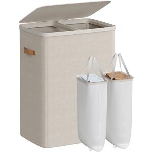SONGMICS Laundry Basket - 170L, 2 Compartments, Lid, Handles - Laundry Bin SONGMICS Laundry Basket - 170L, 2 Compartments, Lid, Handles - Laundry Bin