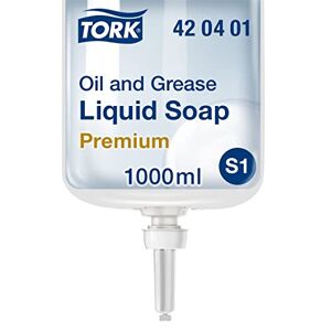 Tork Fragrance-Free Liquid Soap S1/S11, Removes Oils and Dirt, 6 x 1000ml, 420401