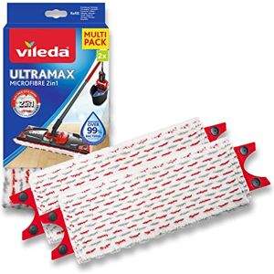 Vileda UltraMax Refill, 2 Pack, Suitable for all Flat Mop Systems, for all floor types, removes over 99% of bacteria with just water Vileda UltraMax Refill, 2 Pack, Suitable for all Flat Mop Systems, for all floor types, removes over 99% of bacteria with just water