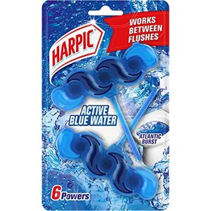 Harpic I Active Blue Water Toilet Rim Block I Atlantic Fresh Fragrance I Toilet Cleaner I Anti-Limescale I Dirt Remover I Twin Pack - 2 Rimblocks
