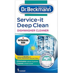 Dr. Beckmann Service-it Deep Clean Dishwasher Cleaner   Hygienically cleans and removes bad odours   Incl. wet wipe   75 g