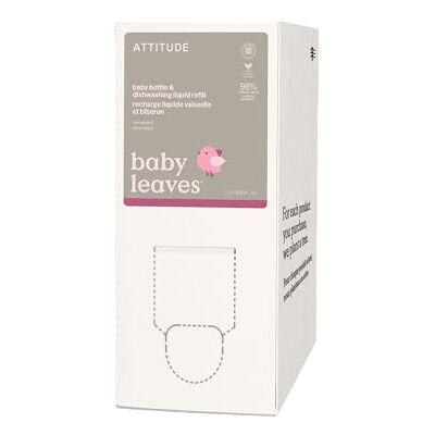 ATTITUDE Baby Washing-Up Liquid, EWG Verified, Plant-Based Extra Gentle on Sensitive Skin & Tough on Milk Residue & Grease on Bottles, Bulk Refill, Unscented, 2 L ATTITUDE Baby Washing-Up Liquid, EWG Verified, Plant-Based Extra Gentle on Sensitive Skin & Tough on Milk Residue & Grease on Bottles, Bulk Refill, Unscented, 2 L