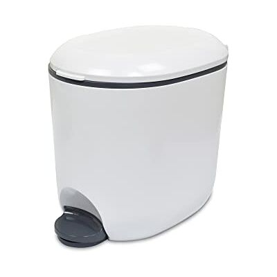 Addis Premium Deluxe Bathroom Office Pedal Bin with Inner, 3.5 Litre, Light Grey & Charcoal Grey Addis Premium Deluxe Bathroom Office Pedal Bin with Inner, 3.5 Litre, Light Grey & Charcoal Grey