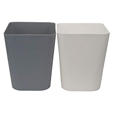 Feiupe 1.6 Gallon Small Trash Can Wastebasket for Kitchen Office Bathroom,Pack of 2(1.6 Gallon(2 Pack), White+Gray) Feiupe 1.6 Gallon Small Trash Can Wastebasket for Kitchen Office Bathroom,Pack of 2(1.6 Gallon(2 Pack), White+Gray)