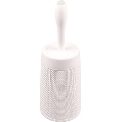 Addis Faux Hessian Round Plastic Toilet Brush Set with Internal Detergent Injection System, Cream, Calico Linen, One Size Addis Faux Hessian Round Plastic Toilet Brush Set with Internal Detergent Injection System, Cream, Calico Linen, One Size