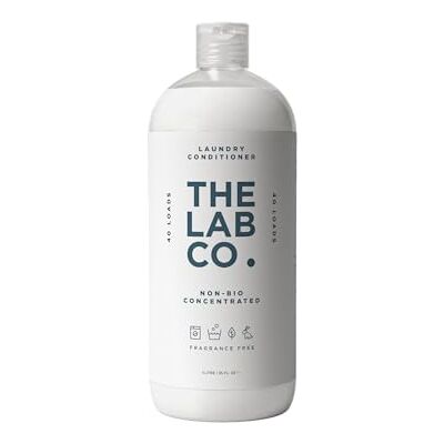 The Lab Co. Fragrance Free Fabric Conditioner & Laundry Softener Non-Bio, Ultra-Concentrated, 40 Washes Odourless, Unscented 1 Litre, Vegan & Biodegradable The Lab Co. Fragrance Free Fabric Conditioner & Laundry Softener Non-Bio, Ultra-Concentrated, 40 Washes Odourless, Unscented 1 Litre, Vegan & Biodegradable
