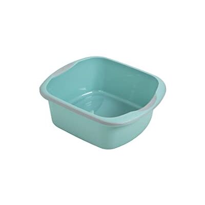 Addis Premium Soft Grip Large Rectangular Washing Up Bowl, 9.5 litre, Sea Mist Addis Premium Soft Grip Large Rectangular Washing Up Bowl, 9.5 litre, Sea Mist