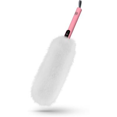 Swan x Lynsey TV's Queen of Clean Ultra-Fine Microfibre 2-in-1 Duster, Flat & Tubular Modes for Versatile Cleaning, Super Soft Washable & Reusable Head with Hanging Loop, Pink, SWFC2005QOCN Swan x Lynsey TV's Queen of Clean Ultra-Fine Microfibre 2-in-1 Duster, Flat & Tubular Modes for Versatile Cleaning, Super Soft Washable & Reusable Head with Hanging Loop, Pink, SWFC2005QOCN