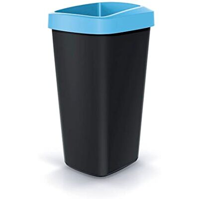 Keden 45L Recycling bin in Plastic with Practical Open lid, Blue. Keden 45L Recycling bin in Plastic with Practical Open lid, Blue.