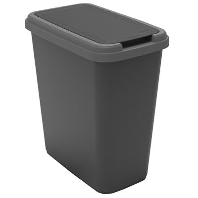 Sundis Green Bin, 25L Indoor Rectangular Recycling Recycling Recycling Bin with Swing or Fixed Lid with Stickers for Kitchen, Office, Laundry, Workshop, Garage Sundis Green Bin, 25L Indoor Rectangular Recycling Recycling Recycling Bin with Swing or Fixed Lid with Stickers for Kitchen, Office, Laundry, Workshop, Garage