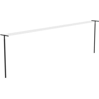 Brabantia HangOut Washing Line with Aluminium Poles 50M (Black), Clothes Line for Outdoor Use, Clothes Dryer for Airing Laundry Brabantia HangOut Washing Line with Aluminium Poles 50M (Black), Clothes Line for Outdoor Use, Clothes Dryer for Airing Laundry