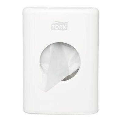 Tork Sanitary Towel Bag Dispenser White B5, Easy Clean, Elevation Range, 566000 (x8) Tork Sanitary Towel Bag Dispenser White B5, Easy Clean, Elevation Range, 566000 (x8)