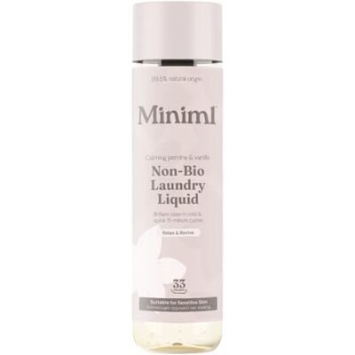 Miniml Laundry Liquid Washing Detergent 1L Natural Non Bio Wild Jasmine & Vanilla Scented Clothes Washing- Machine or Delicate Hand Cleaning 100% Vegan & Cruelty Free (33 Washes) Miniml Laundry Liquid Washing Detergent 1L Natural Non Bio Wild Jasmine & Vanilla Scented Clothes Washing- Machine or Delicate Hand Cleaning 100% Vegan & Cruelty Free (33 Washes)