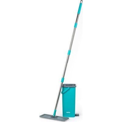 Beldray Anti Bac Mop And Bucket Set, Flat Head, Built-In Wringer Beldray Anti Bac Mop And Bucket Set, Flat Head, Built-In Wringer