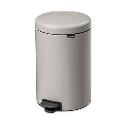 Brabantia NewIcon Pedal Bin 20L, Medium Waste Bin for Kitchen, Soft Closing Lid, Light Pedal Operation, Removable Inner Bucket, Non-Slip Base, Soft Grey, Free PerfectFit Rubbish Bags, 29 x 38 x 47 cm Brabantia NewIcon Pedal Bin 20L, Medium Waste Bin for Kitchen, Soft Closing Lid, Light Pedal Operation, Removable Inner Bucket, Non-Slip Base, Soft Grey, Free PerfectFit Rubbish Bags, 29 x 38 x 47 cm