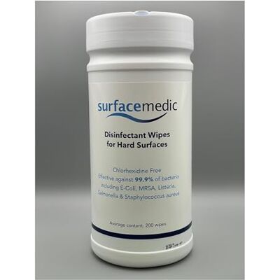 SurfaceMedic Antibacterial Disinfectant Wipes, 200 Count – 70% Alcohol Pre-Moistened 200x200mm – Kills 99.99% Bacteria on Hard Non-Porous Surfaces – Door Handles, Keyboards, Gym Equipment SurfaceMedic Antibacterial Disinfectant Wipes, 200 Count – 70% Alcohol Pre-Moistened 200x200mm – Kills 99.99% Bacteria on Hard Non-Porous Surfaces – Door Handles, Keyboards, Gym Equipment