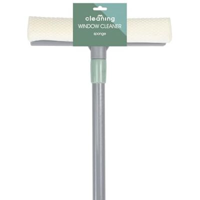 JVL Extendable Sponge Window Cleaner with Telescopic Handle, Streak-Free Glass Cleaning Tool Grey JVL Extendable Sponge Window Cleaner with Telescopic Handle, Streak-Free Glass Cleaning Tool Grey