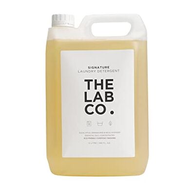The Lab Co. Signature Laundry Wash 5L Non Bio Laundry Detergent & Laundry Liquid Washing Machine & Hand Wash Formula Eucalyptus, Orange Rind & Wild Lavender Fragrance Up to 320 Washes The Lab Co. Signature Laundry Wash 5L Non Bio Laundry Detergent & Laundry Liquid Washing Machine & Hand Wash Formula Eucalyptus, Orange Rind & Wild Lavender Fragrance Up to 320 Washes